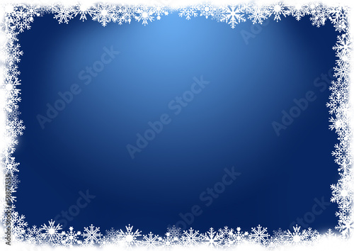 blue background with snowflakes