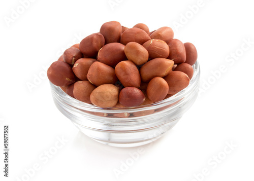 nuts peanuts on white