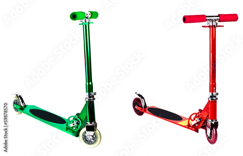 Kick Scooter. Isolated with clipping path. photo