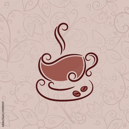 Cup of hot coffee