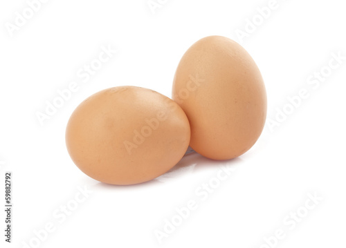 two eggs are isolated