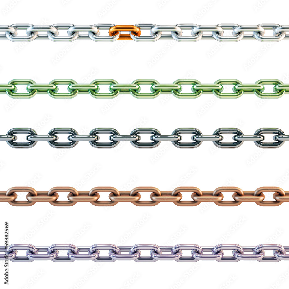 Fototapeta premium Abstract Chains isolated. Illustration