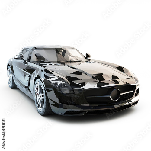 Abstract Car isolated. Illustration