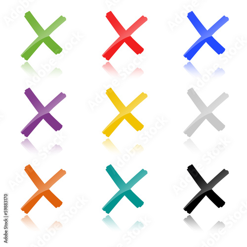 Sammlung Kreuze bunt