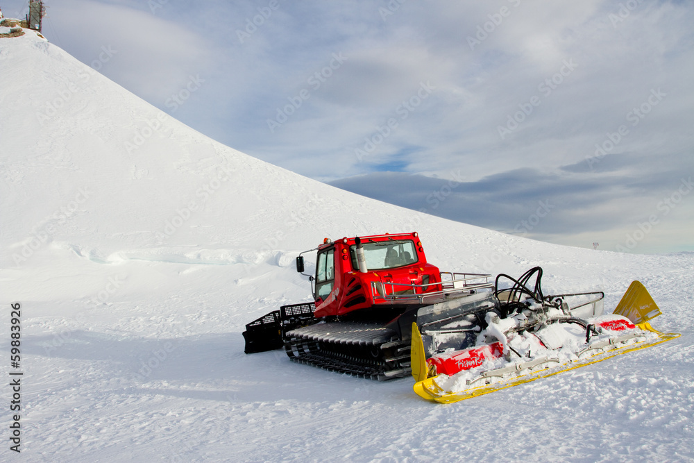 Snowmobile in winter landsacpe Snowmobile in winter landsacpe