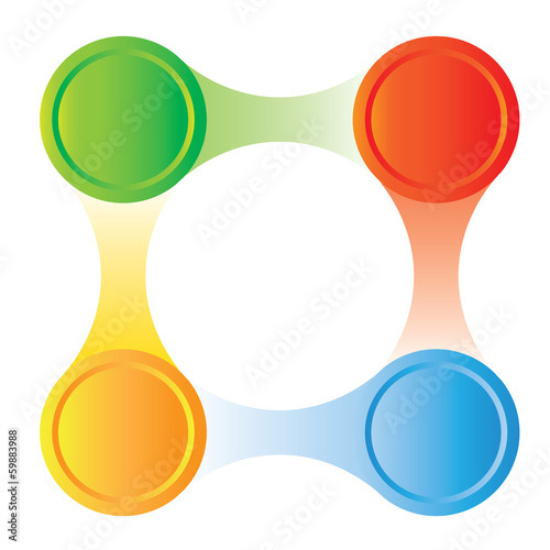 Картината върху платно presentation template, process diagram