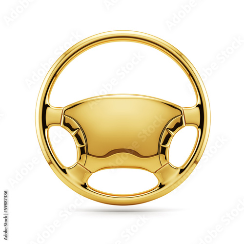 golden steering wheel