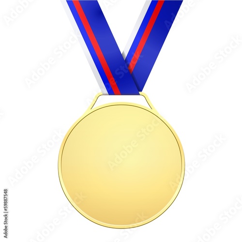 Médaille d’or avec ruban couleurs russes