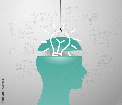 idea in sIlhouette of a head
