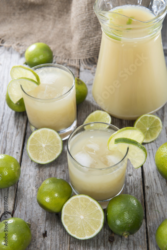Glass filled with Lime Juice
