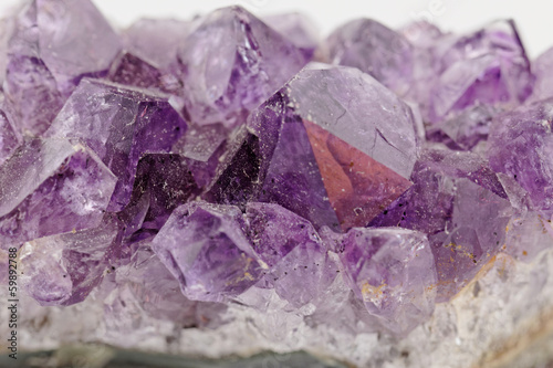 crystal macro photo in purple color