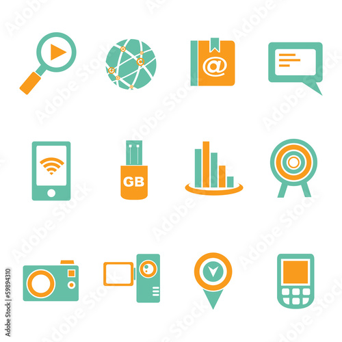 social media icon set, communication icons