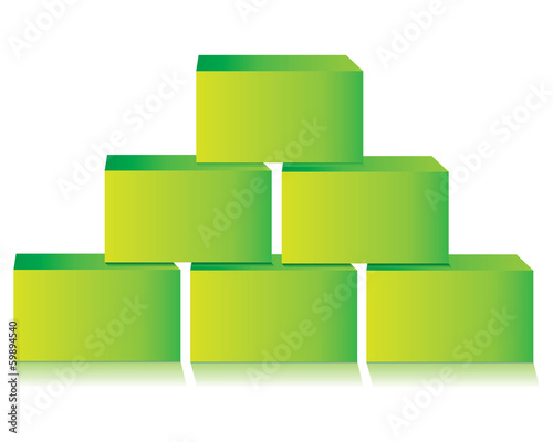 green pyramid chart
