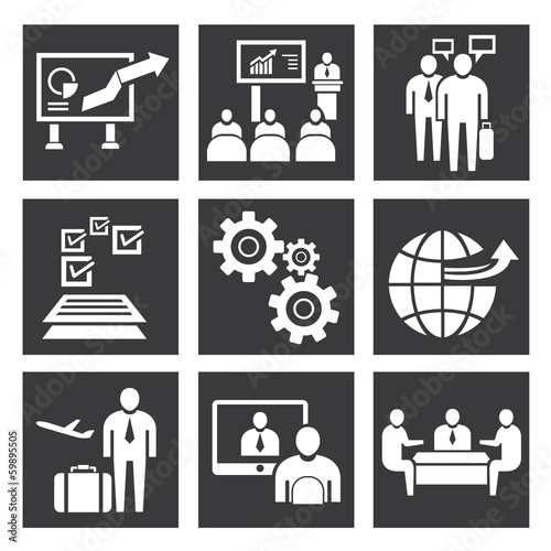 organization icons, management icon set