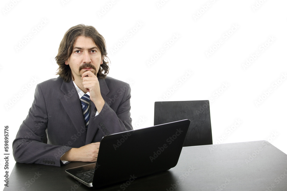 young business man working with is laptop young business man working with is laptop