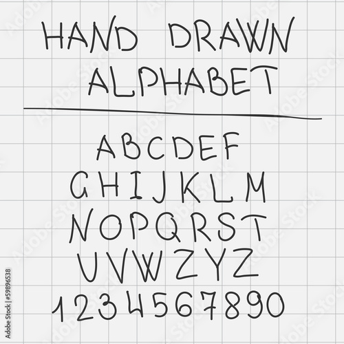 hand drawn alphabet