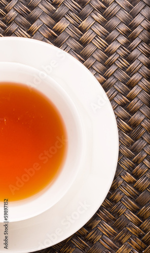 Close up view of a cup of tea