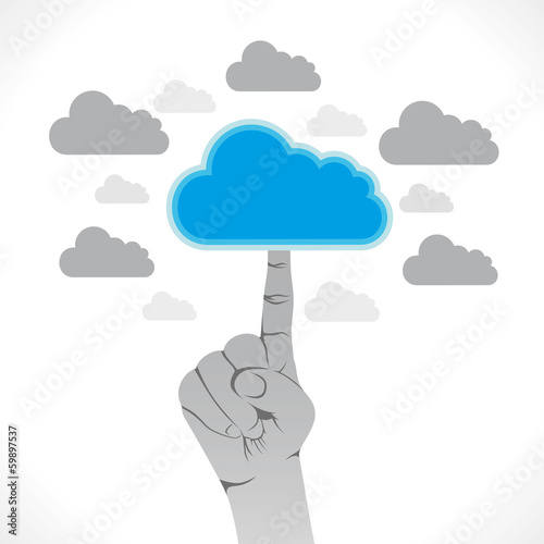 cloud computing concept background vector