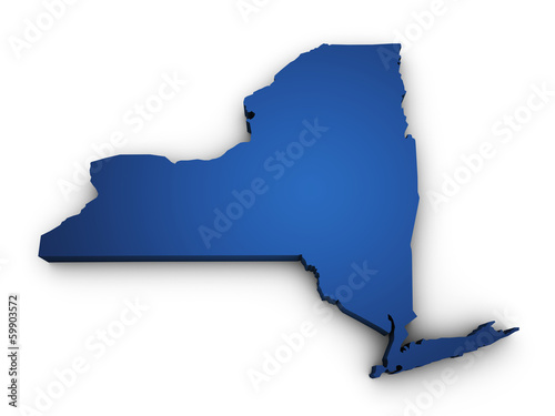 Map Of New York State 3d Shape
