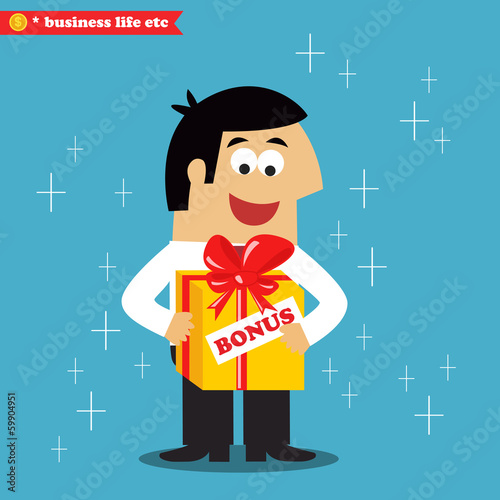 Adult employee got his annual salary bonus