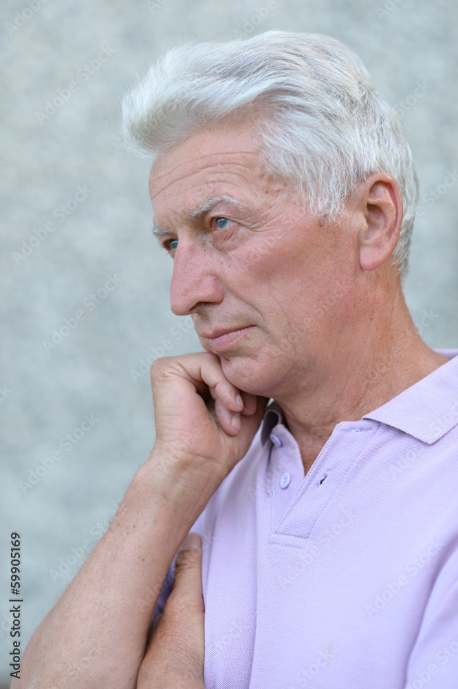 Thinking elderly man Thinking elderly man