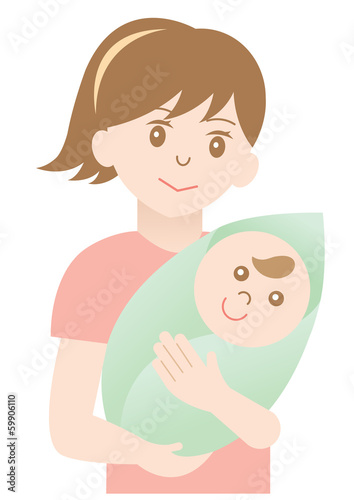 赤ちゃん抱っこママ