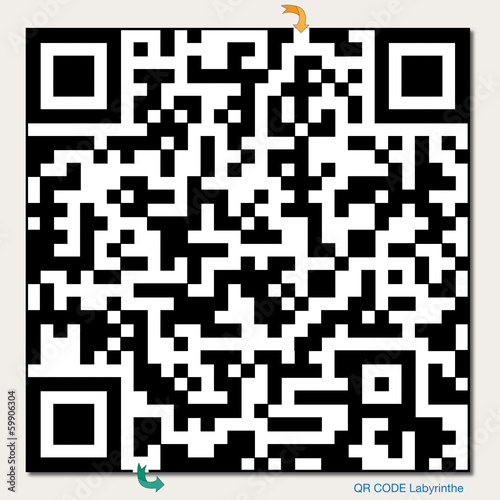 QR code et labyrinthe.