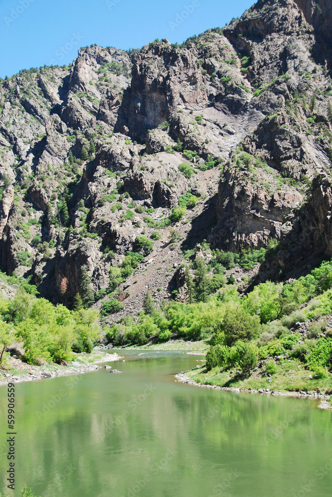 Gunnison river in Black canyon of the Gunnison Natl Park, CO