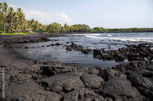 Hawaii - Big Island  - Punalu'u Black Sand Beach