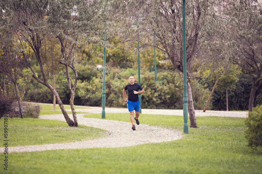 Running at the park