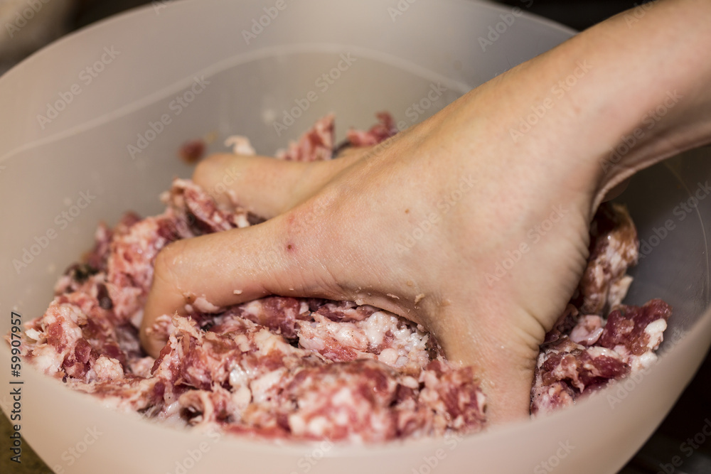 Making burger Making burger