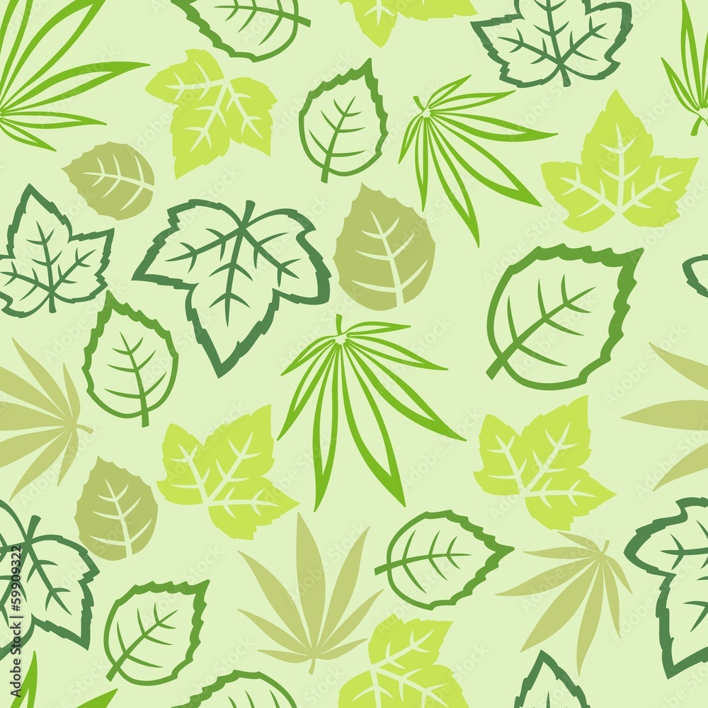 Seamless pattern with leaf.