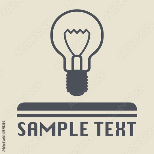 Light bulb icon or sign, vector illustration