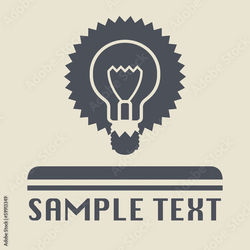 Light bulb icon or sign, vector illustration