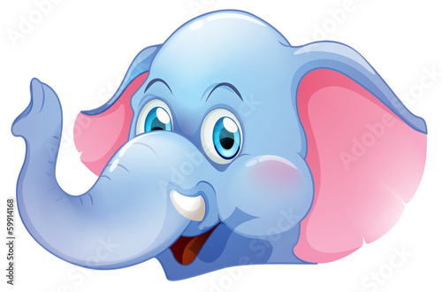 A blue elephant