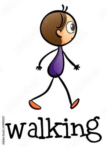 A stickman walking