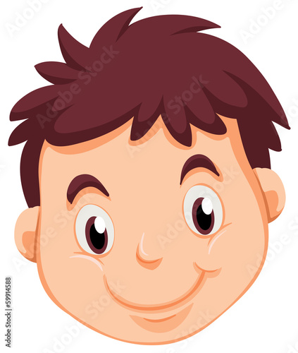 A head of a young man