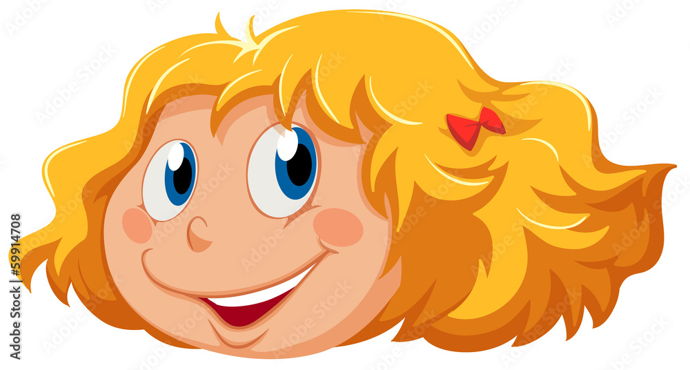 Obraz premium A head of a cute little girl