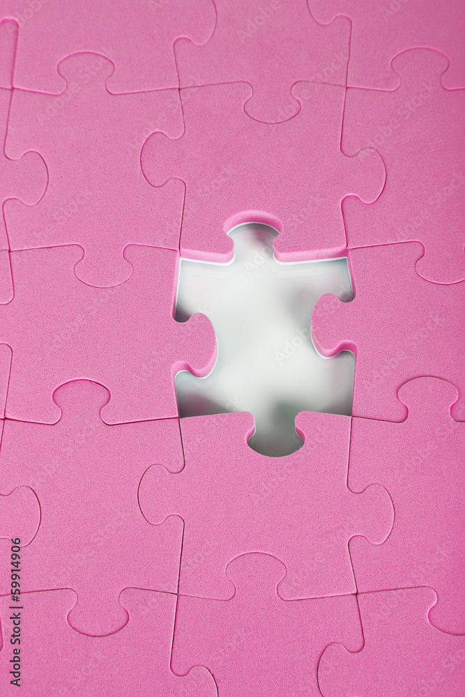 Last piece of jigsaw puzzle, close-up Last piece of jigsaw puzzle, close-up