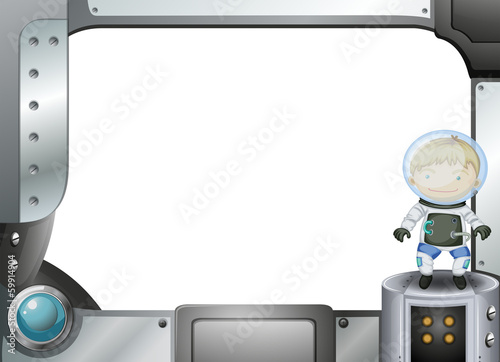A frame with an astronaut