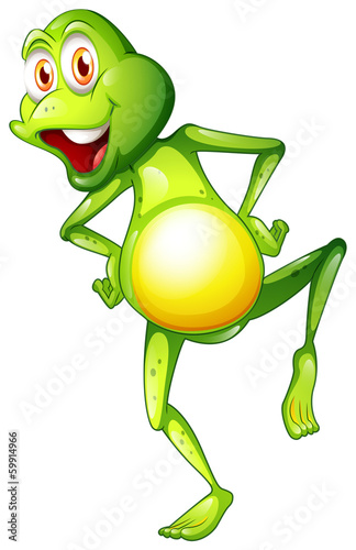 A playful frog