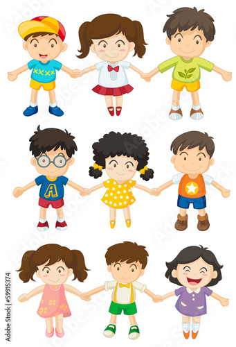 Kids holding their hands