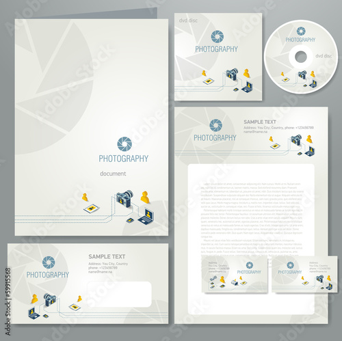 corporate identity template photography element photo camera