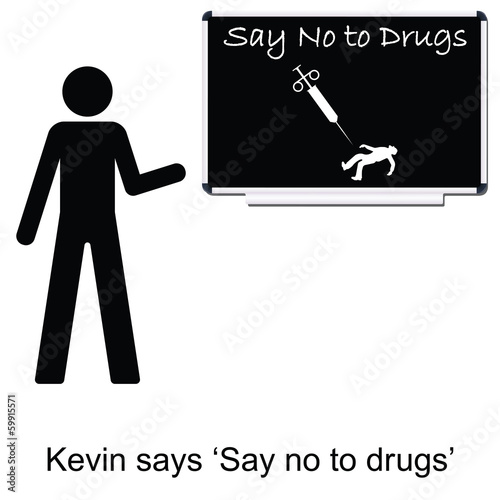 Kevin with no to drugs message