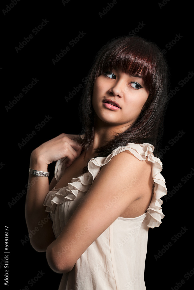 Naklejka premium Beautiful Hispanic Woman