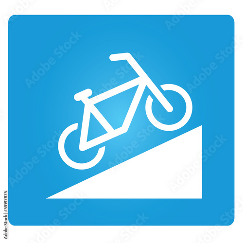 Beware of Steep Way, bicycle up way symbol