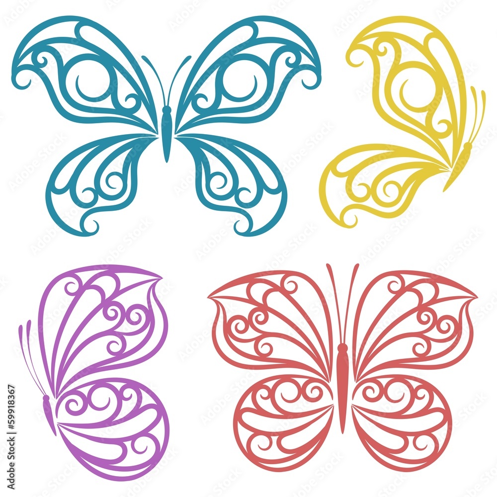 Abstract butterflies. Abstract butterflies.