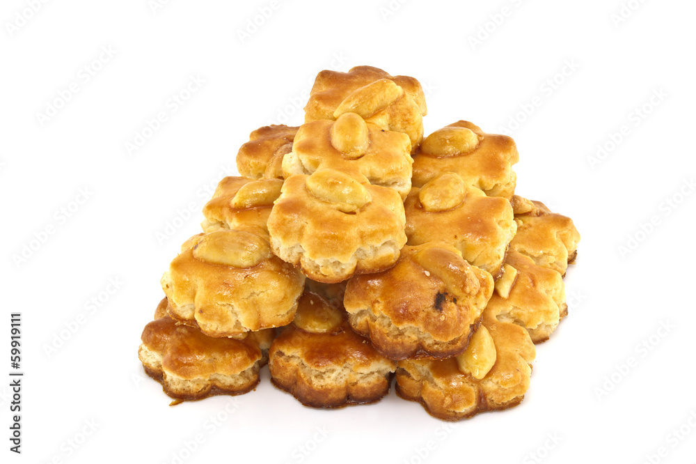 nut cookies close-up nut cookies close-up