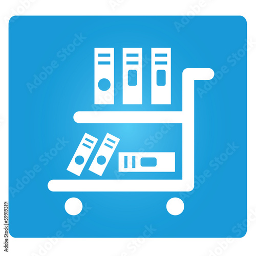 book cart symbol, library