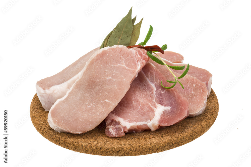 Raw pork steak Raw pork steak